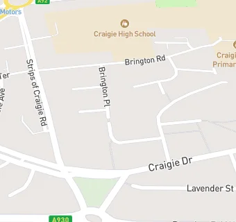 map for Brington Place Sheltered Housing