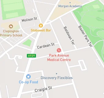 map for Park Avenue Medical Centre