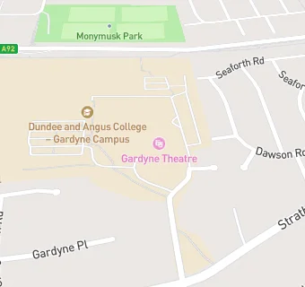 map for Dundee and Angus College