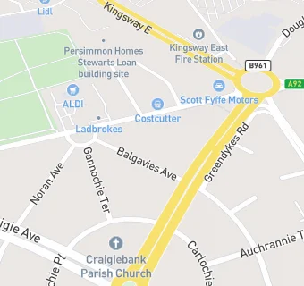 map for Craigiebank Sheltered Housing