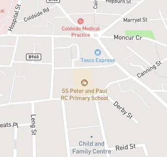 map for St Peter & Paul RC School