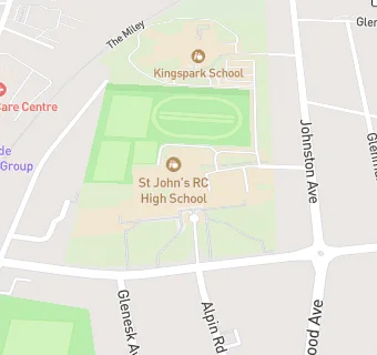 map for St John's RC High School