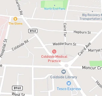 map for Coldside Medical Practice