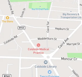 map for Wedderburn St Sheltered Housing