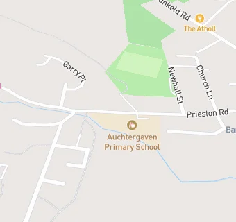 map for Auchtergaven Primary School