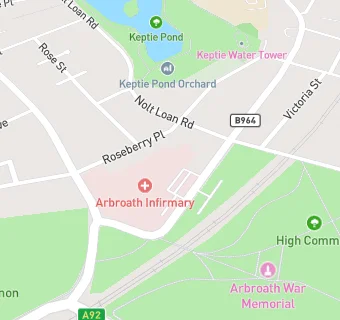 map for Arbroath Infirmary