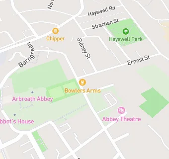 map for Abbey Bowling Club