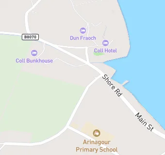 map for Coll Medical Practice (Isle of Coll)