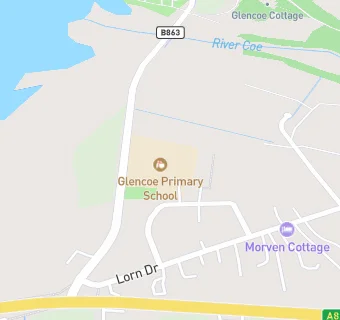 map for Glencoe Primary School