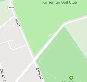 map for Kirriemuir Golf Club