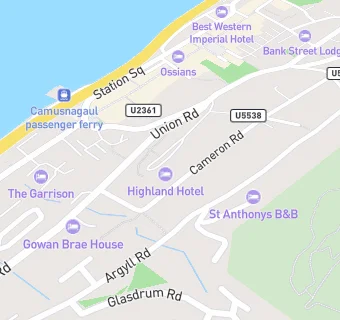 map for Highland Hotel