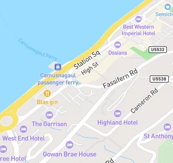 map for Black Isle Bar