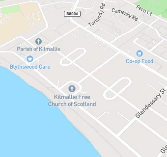 map for Kilmallie Free Church