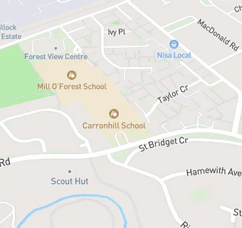 map for Carronhill School Nursery