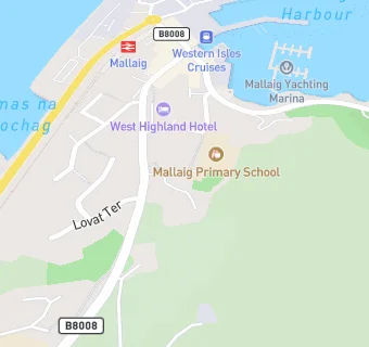 map for Mallaig Primary School