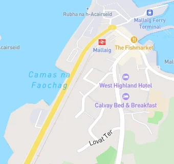 map for Mallaig and Arisaig Medical Practice (Mallaig)