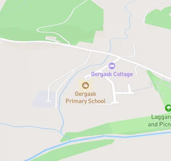 map for Gergask Primary School