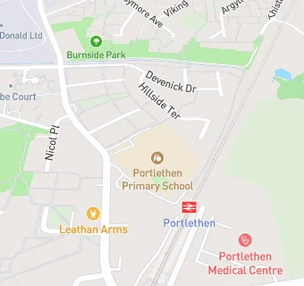 map for Portlethen Primary School