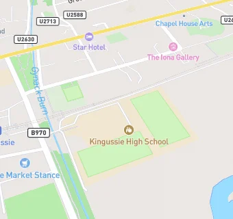 map for Kingussie High School