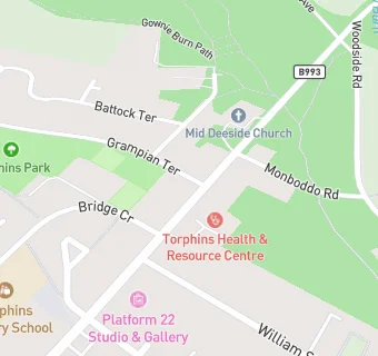 map for Torphins Medical Practice