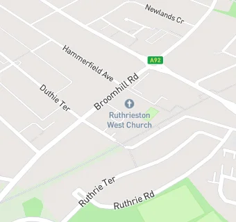 map for BROOMHILL PARK / RUTHRIESTON CARE HOME