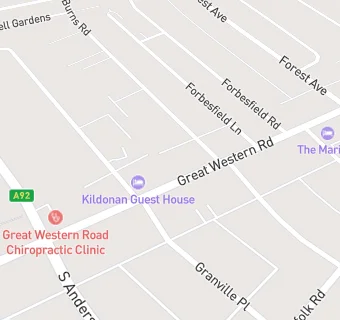 map for ABERDEEN SPRINGDALE GUEST HOUSE