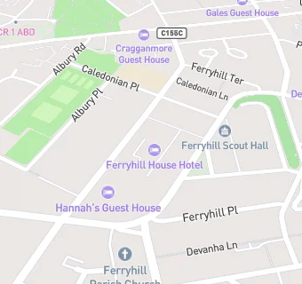 map for FERRYHILL HOUSE HOTEL