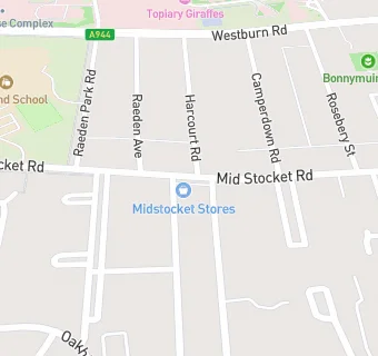 map for MIDSTOCKET STORES