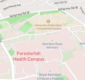 map for ABERDEEN ROYAL INFIRMARY