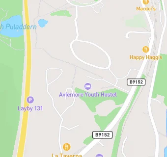 map for Aviemore Youth Hostel