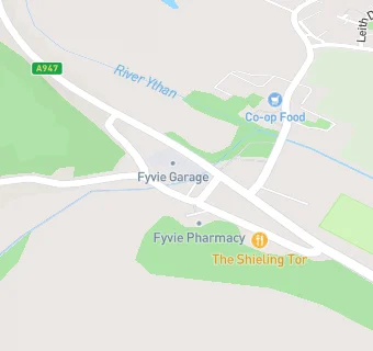 map for John Ross (Chemists) Ltd (Fyvie)