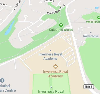 map for Inverness Royal Academy