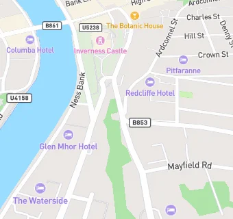 map for Inverness Student Hotel