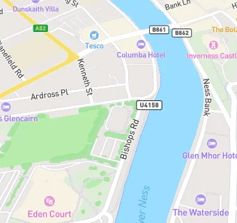 map for Inverness Cathedral