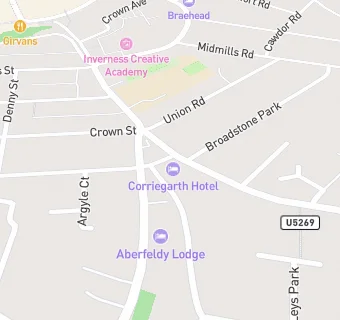 map for Corriegarth Hotel