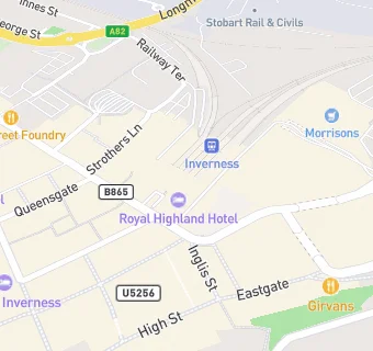 map for Royal Highland Hotel