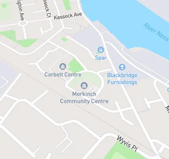 map for Merkinch Community Centre