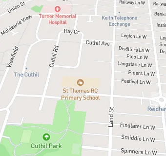 map for St Thomas RC Primary School