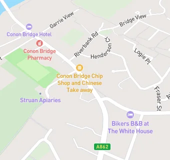 map for Conon Bridge Takeaway