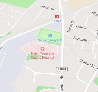 map for Nairn Town and Country Hospital