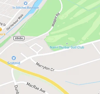 map for Nairn Dunbar Golf Club Kitchen