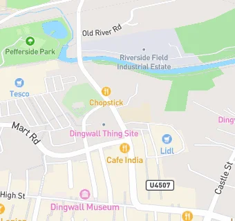 map for Dingwall Gaelic Playgroup