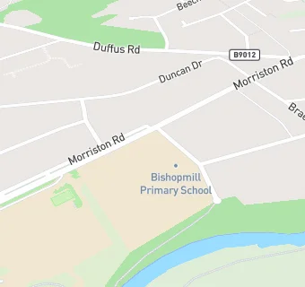 map for Bishopmill Primary School