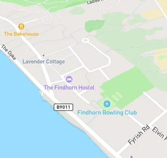 map for Findhorn Tennis Club