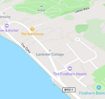 map for Findhorn Village Centre