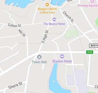 map for Davidsons Chemist (Portsoy)