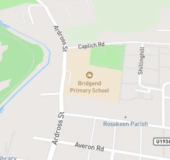 map for Bridgend Primary School