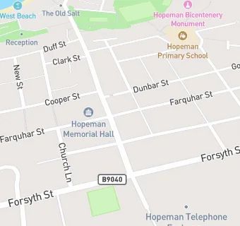 map for Moray Coast Medical Practice (Hopeman Surgery)