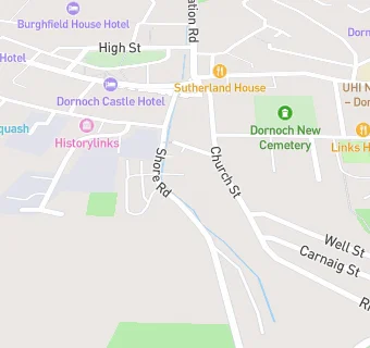 map for Dornoch Medical Practice