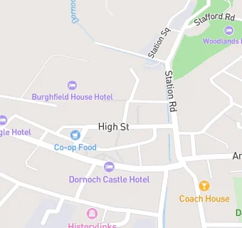 map for Mitchells Chemist (Dornoch)